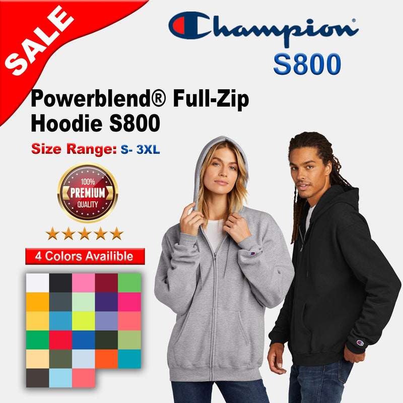Champion® Powerblend Full-Zip Hoodie