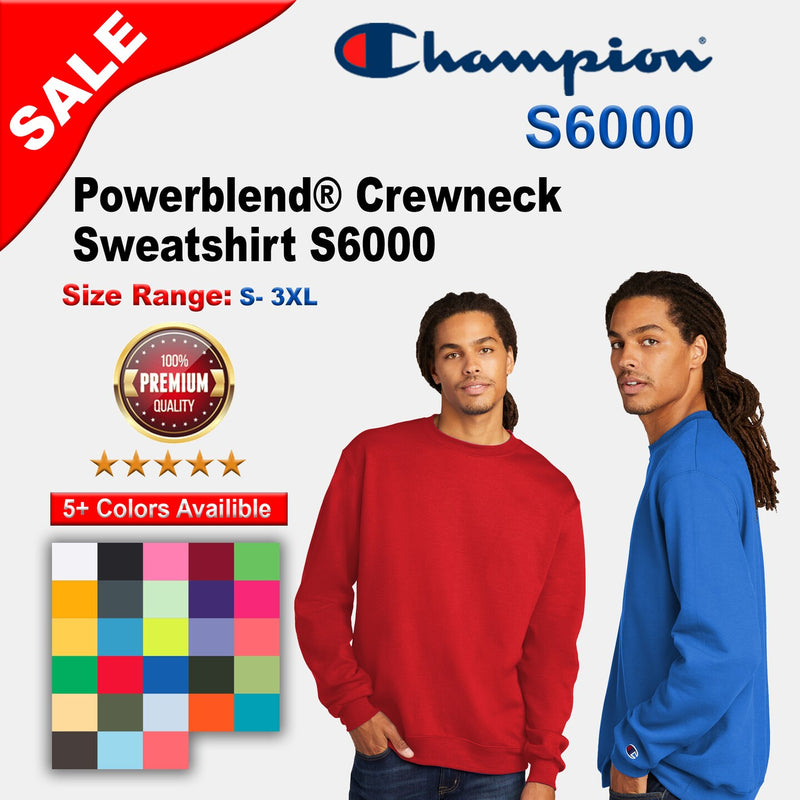 Champion Powerblend fleece crewneck sweatshirt cotton blend