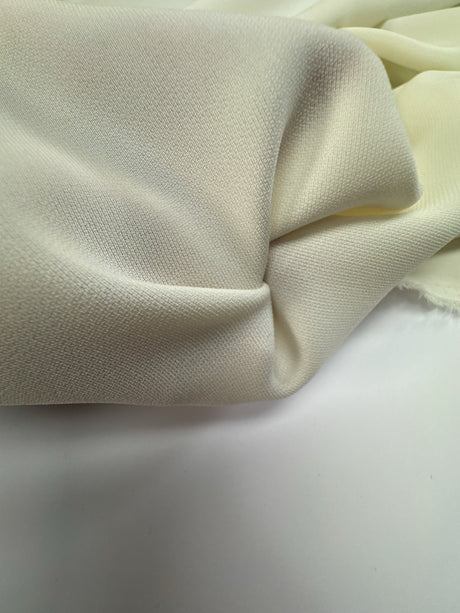 White Polyester Piqué Woven
