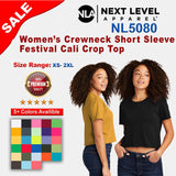 Next Level® Women’s Crewneck Short Sleeve Festival Cali Crop Top