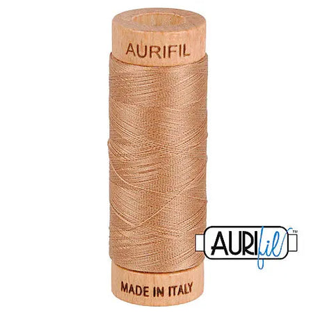 Cotton Thread 80wt Cafe au Lait Aurifil Spool