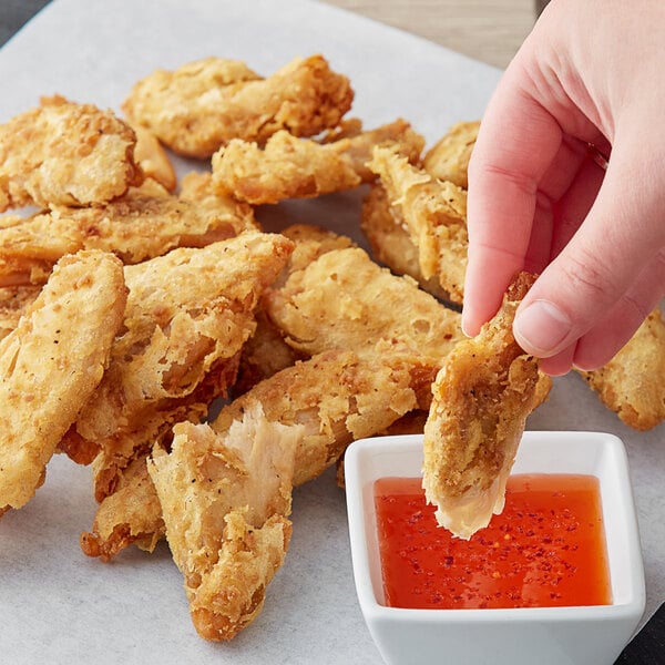 Daring Foods Vegan Plant-Based Gluten-Free Breaded Chicken Strips 5 lb. - 2/Case