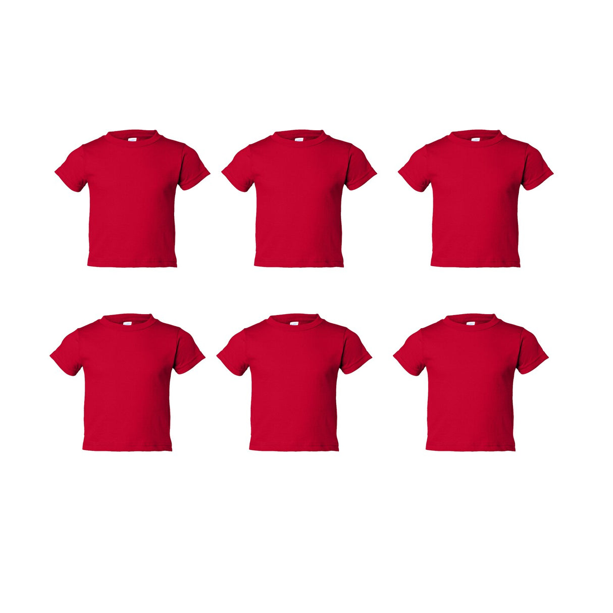 RADYAN® Toddler Cotton Jersey Crew Neck Short Sleeve Tee - 3301T