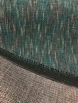 P Kaufmann Port Of Spain Acrylic Polyester Latex Tweed Fabric - Teal, White, Black Tweed, 58" Width (1 Yard)