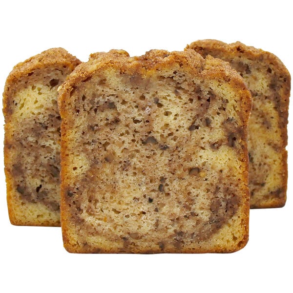 Sweet Sam's 8-Slice Pre-Cut Cinnamon Walnut Pound Cake 2 lb. - 2/Case