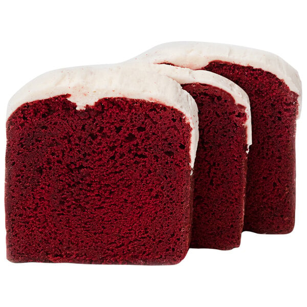 Sweet Sam's 8-Slice Pre-Cut Red Velvet Pound Cake 2 lb. - 2/Case