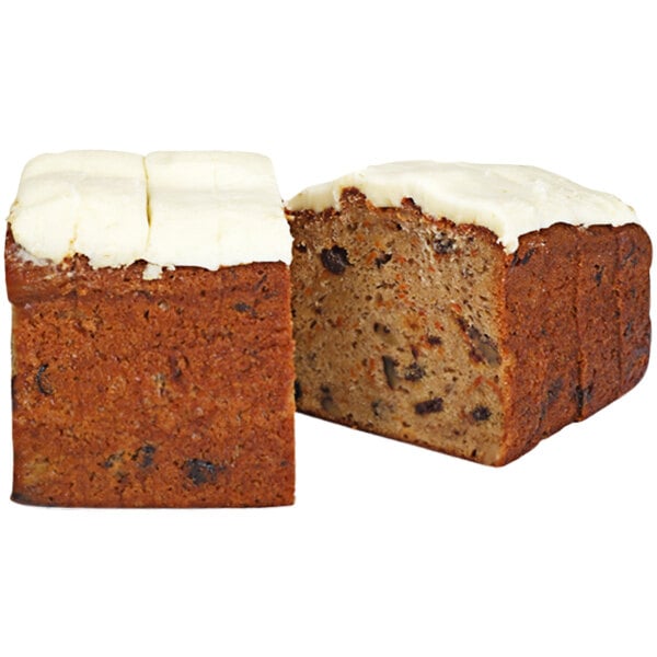 Sweet Sam's 8-Slice Pre-Cut Iced Carrot Walnut Pound Cake 2 lb. - 2/Case