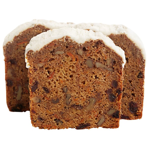 Sweet Sam's 8-Slice Pre-Cut Iced Carrot Walnut Pound Cake 2 lb. - 2/Case