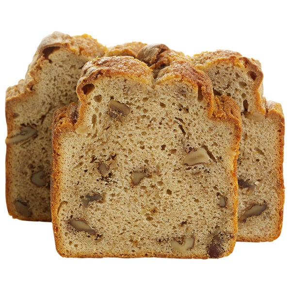Sweet Sam's 8-Slice Pre-Cut Banana Walnut Pound Cake 2 lb. - 2/Case