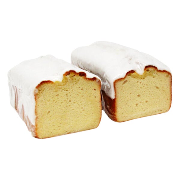 Sweet Sam's 8-Slice Pre-Cut Iced Lemon Pound Cake 2 lb. - 2/Case