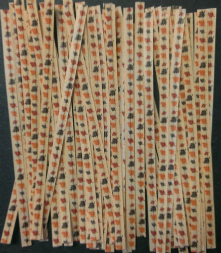 Autumn Leaves Paper Twist Ties - 100 Pack