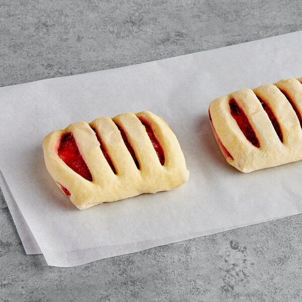 Bridor Ready-to-Bake Mini Raspberry Danish 1.6 oz. - 80/Case