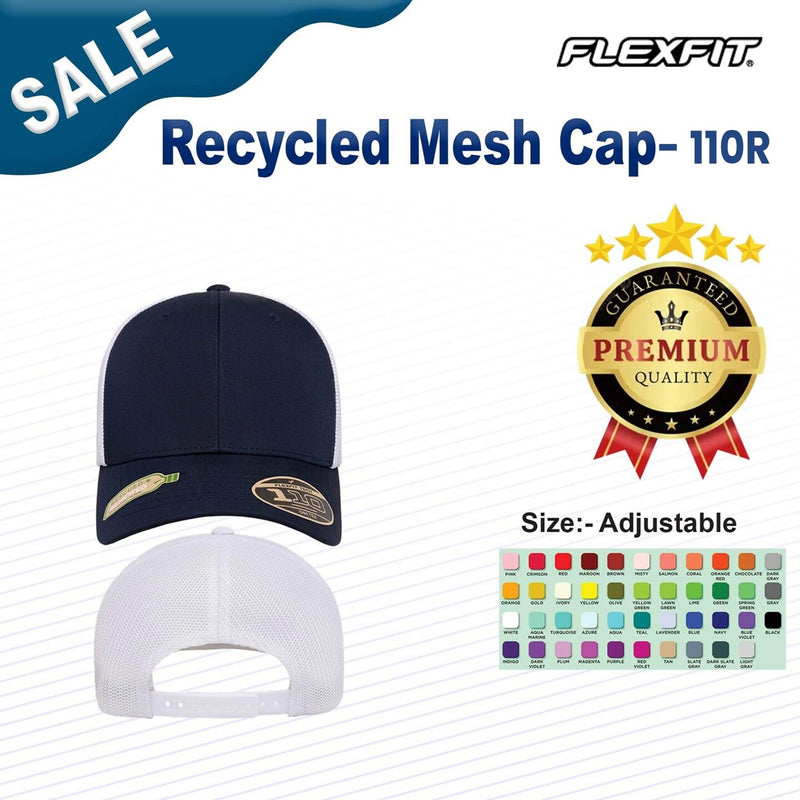 Flexfit recycled mesh performance cap created for active lifestyles and warm-weather recreation