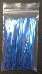 Blue Metallic Twist Ties - 100 Pack