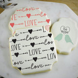Confection Couture Love and Arrows Background Cookie Stencil