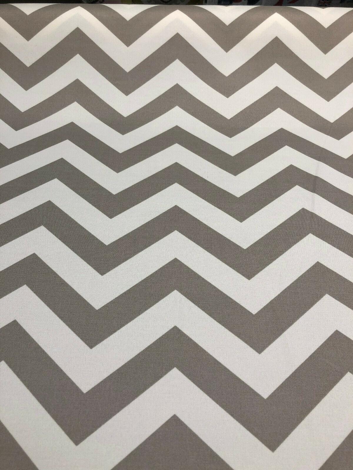 Bryant Palmer Chevron Polyester Fabric - Cobblestone, Beige And Off-White, 54" Width (1 Yard)