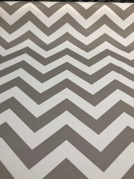 Bryant Palmer Chevron Polyester Fabric - Cobblestone, Beige And Off-White, 54" Width (1 Yard)