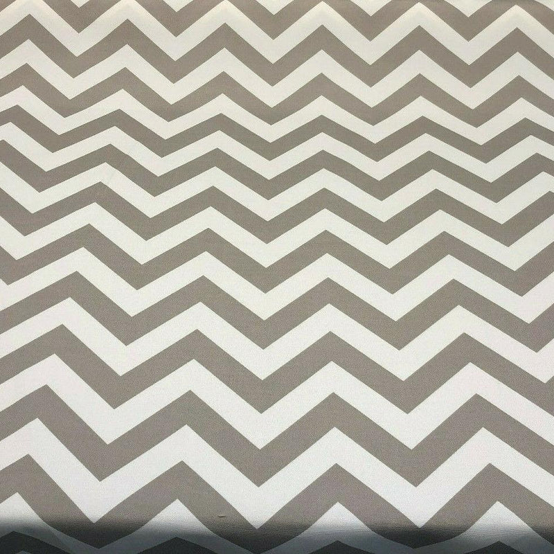 Bryant Palmer Chevron Polyester Fabric - Cobblestone, Beige And Off-White, 54" Width (1 Yard)