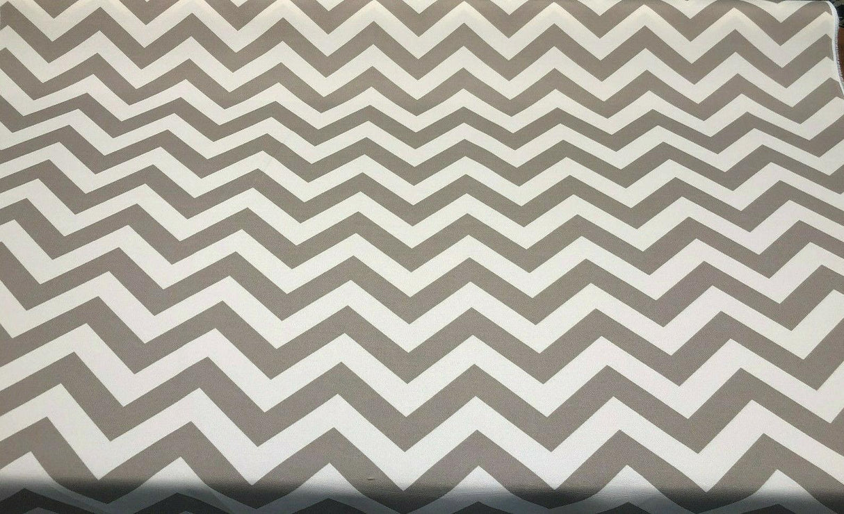 Bryant Palmer Chevron Polyester Fabric - Cobblestone, Beige And Off-White, 54" Width (1 Yard)