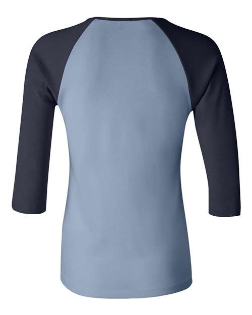 Women’s 1X1 Baby Rib Raglan Three-Quarter Sleeve Tee