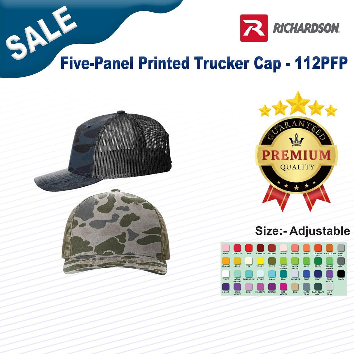 Richardson® Five-Panel Printed Trucker Cap