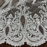 Embroidered Bridal Lace Fabric
