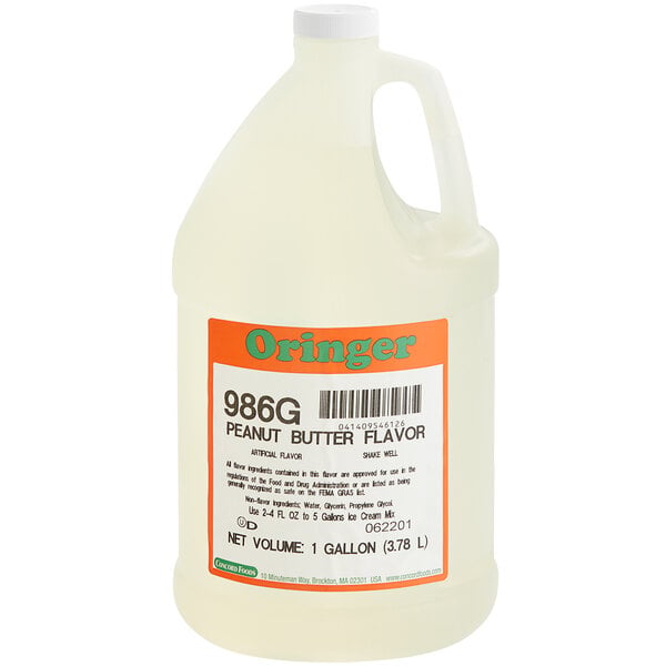 Oringer Peanut Butter Hard Serve Ice Cream Flavoring 1 Gallon