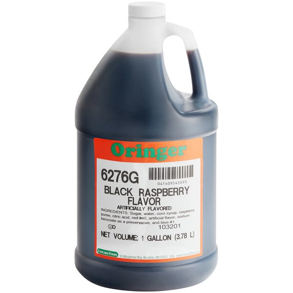 Oringer Black Raspberry Hard Serve Ice Cream Flavoring 1 Gallon