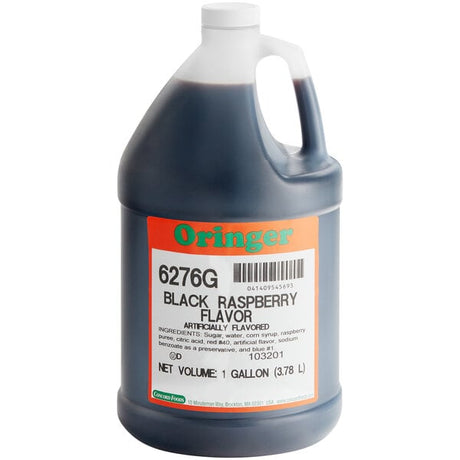 Oringer Black Raspberry Hard Serve Ice Cream Flavoring 1 Gallon