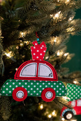4.5" Felt Car Christmas Ornaments