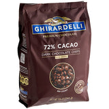 Ghirardelli 72% Non-Dairy Dark Chocolate .65M Baking Chips 5 lb. - 2/Case