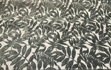 Deer Trail Gray Chenille Fabric - Light And Dark Gray Rain Forest Pattern, 58" Width (1 Yard)