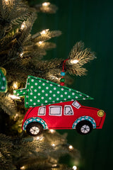 4.5" Felt Car Christmas Ornaments