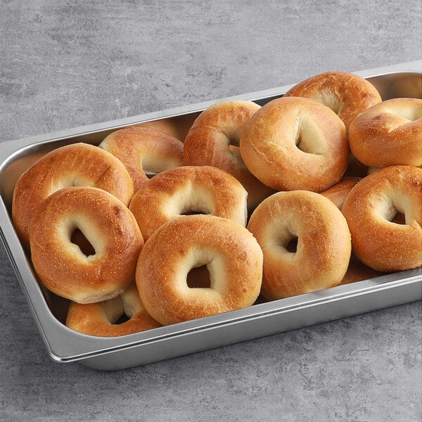 Original Bagel 4.5 oz. New York Style Plain Bagel - 75/Case