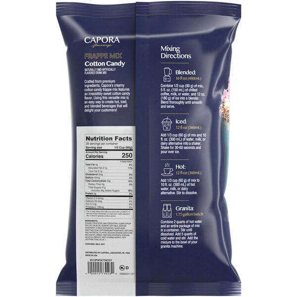 Capora Cotton Candy Frappe Mix 3.5 lb.