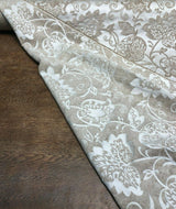 Renaissance Chenille Upholstery Fabric - Beige And Caramel, 58" Width (1 Yard)