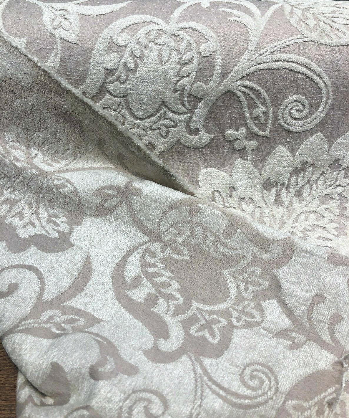Renaissance Chenille Upholstery Fabric - Pumice Beige, 58" Width, 14" Horizontal Repeat, 26" Vertical Repeat (1 Yard)