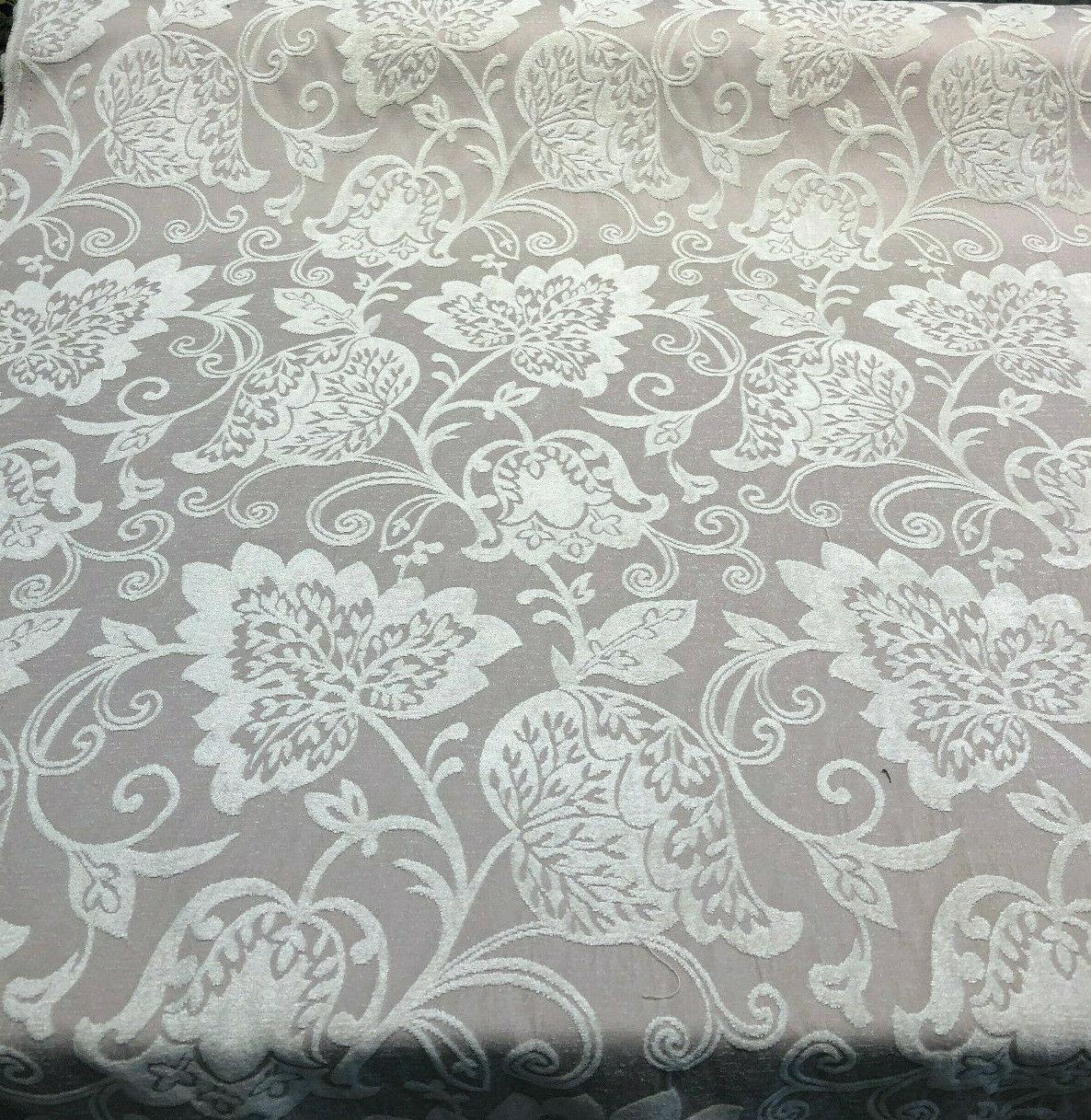 Renaissance Chenille Upholstery Fabric - Pumice Beige, 58" Width, 14" Horizontal Repeat, 26" Vertical Repeat (1 Yard)