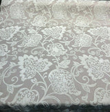 Renaissance Chenille Upholstery Fabric - Pumice Beige, 58" Width, 14" Horizontal Repeat, 26" Vertical Repeat (1 Yard)