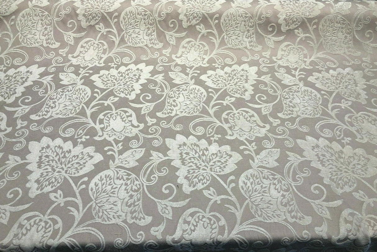 Renaissance Chenille Upholstery Fabric - Pumice Beige, 58" Width, 14" Horizontal Repeat, 26" Vertical Repeat (1 Yard)