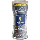 Morton Black Peppercorn Glass Mill 1.24 oz. - 6/Case