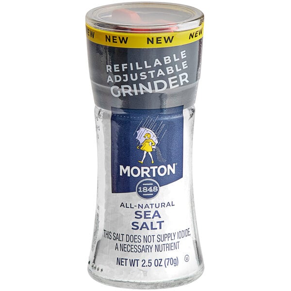 Morton Sea Salt Grinder 2.5 oz. - 6/Case