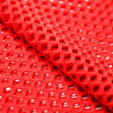 Diamond Mesh Polyester Spandex Fabric - Neon Pink, White, Red, Black Diamond Pattern, 58-60" Width (1 Yard)