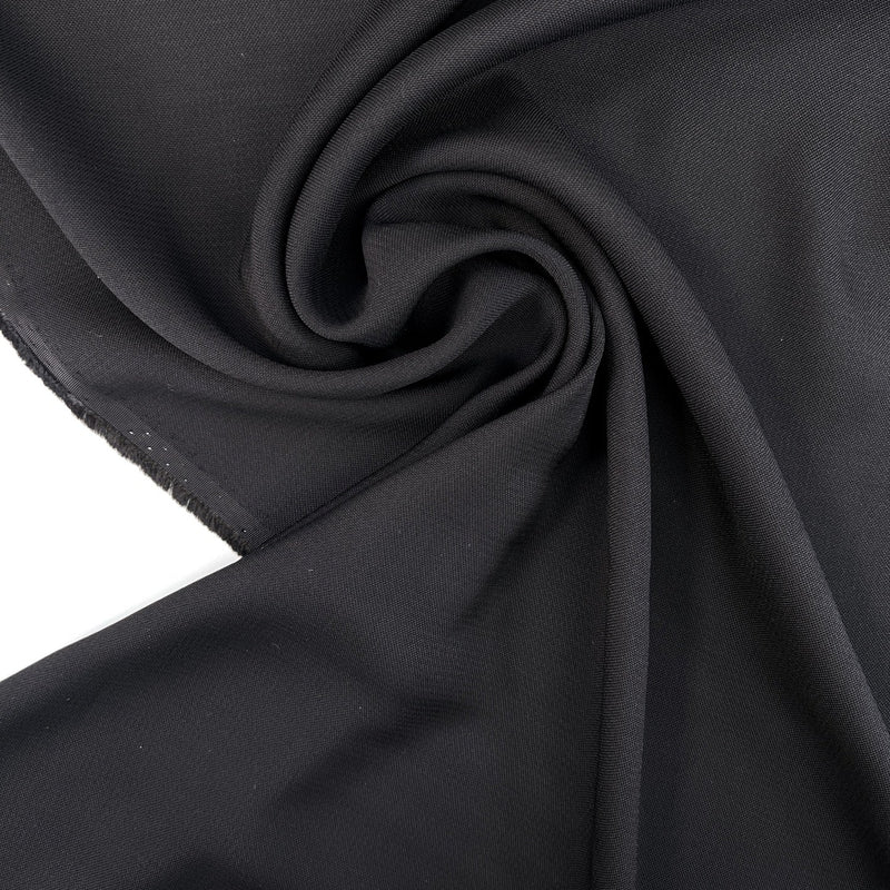 Cotton Viscose Crepe Black