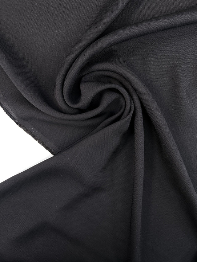 Cotton Viscose Crepe Black