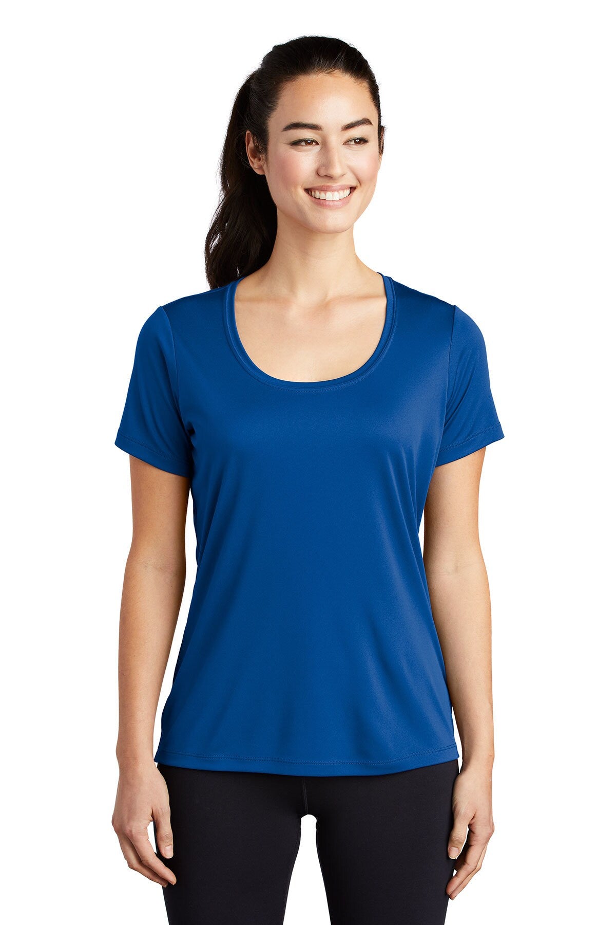 Sport-Tek®- Ladies Scoop Neck Short Sleeve Tee