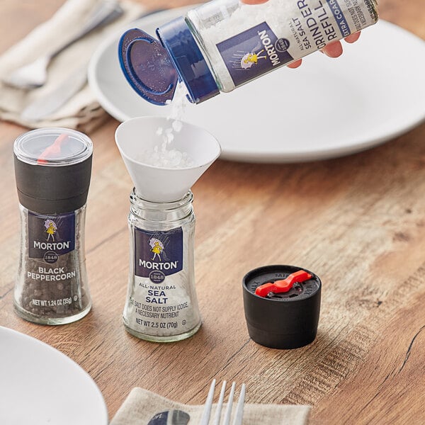 Morton Extra Coarse Sea Salt Grinder Refill 9 oz. - 6/Case