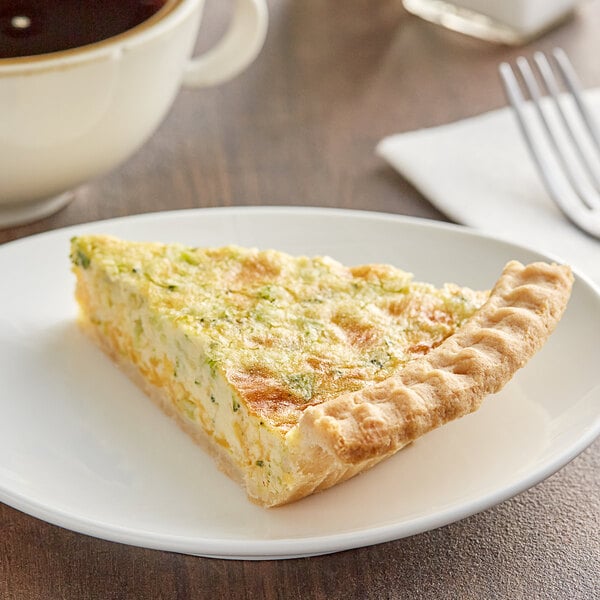Country Chef 9" 24 oz. Broccoli and Cheddar Quiche - 8/Case