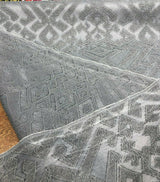 East Gate Cotton Brocade Fabric - Moon Dust Gray Abstract Damask, 59" Width (1 Yard)