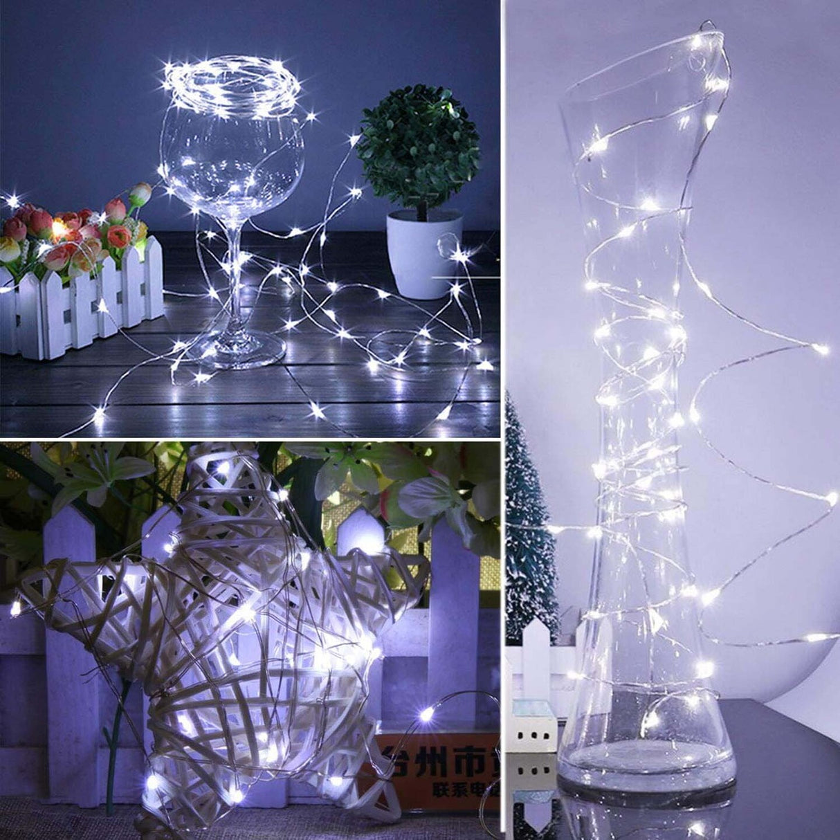 Christmas 100 LED Silver Copper Fairy Lights USB